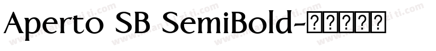 Aperto SB SemiBold字体转换